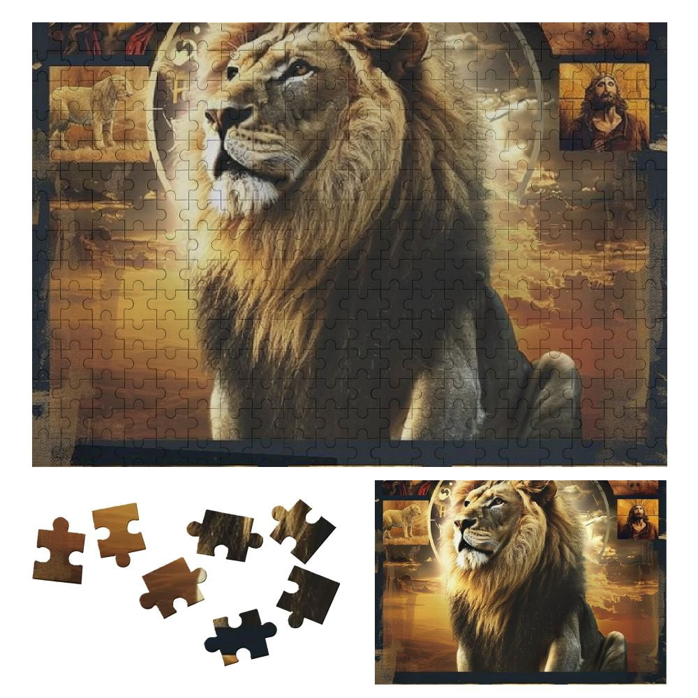 WYYP Lion Jesus Poster Wooden Jigsaw Puzzle Challenging Difficult Wood ...