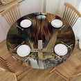 thumbnail image 1 of WYYP Lion River Cross Round Tablecloth 100% Polyester Fiber Table Cloth White, 1 of 8