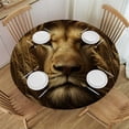 thumbnail image 1 of WYYP Lion Tall Grass Round Tablecloth Waterproof 100% Polyester Fiber White, 1 of 8