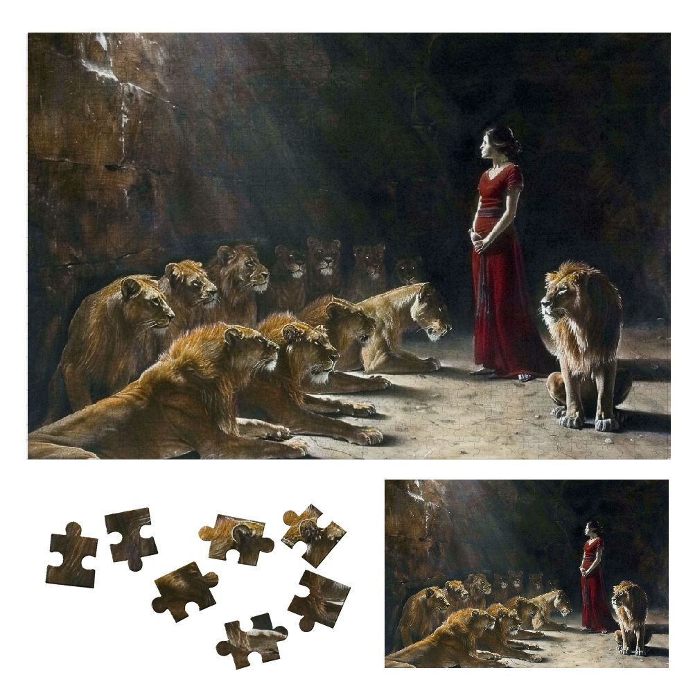 WYYP Lions Wooden Jigsaw Puzzle Challenging Difficult Wood Puzzles for ...