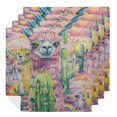 thumbnail image 1 of WYYP Llama Cactus Maximalism Polyester Cloth Napkins for Farmhouse Party Dining Table Decor Gift 4 PCS, 1 of 7