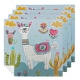 thumbnail image 1 of WYYP Llama Cactuses Heart Cloth Napkins Polyester Reusable Machine Washable Fabric for Events Home Decor 6 PCS, 1 of 7