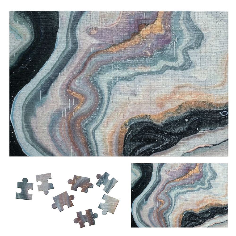 WYYP Marble Abstract Art Wooden Puzzle Challenging Difficult Wood ...