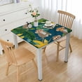 thumbnail image 1 of WYYP Monkey Bananas Leaves Square Fitted Tablecloth 100% Polyester Fiber 52*52, 1 of 8