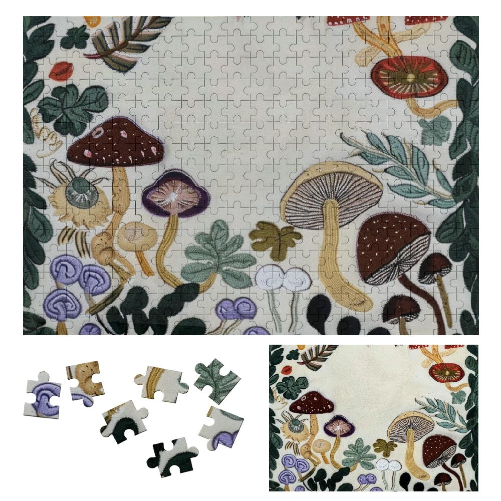 WYYP Mushrooms Leaves Wooden Jigsaw Puzzle for Adults and Kids ...