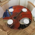 thumbnail image 1 of WYYP Musical Instrument Round Tablecloth for Picnic Dining Kitchen Farmhouse 100% Polyester Fiber White, 1 of 8