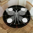 thumbnail image 1 of WYYP  Mystical Gothic Moth Round Waterproof Table Cover Elastic Edged Tablecloth Wipeable Table Mat for Indoor Outdoor Kitchen Party,Medium White, 1 of 7