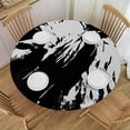 thumbnail image 1 of WYYP Outdoor Picnic Camping and Indoor Kitchen Dining Party Round Tablecloth, 100% Polyester Fiber, Great for Home Kitchen/Parties/Holiday Dinner White, 1 of 8