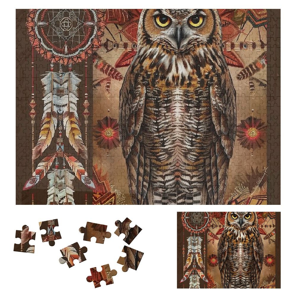 WYYP Owl Feathers Dream Catcher Wooden Puzzle Challenging Difficult ...