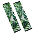 thumbnail image 1 of WYYP Palm Leaves Tropical Print Car Seat Belt Cover - Protect Your Neck and Shoulder from Seat Belt Rubbing - Car Interior Accessories 2Pcs, 1 of 6