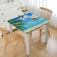 thumbnail image 1 of WYYP Palm Tree Square Fitted Tablecloth 100% Polyester Fiber 40*40, 1 of 8