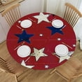 thumbnail image 1 of WYYP  Patriotic Stars Tablecloth Disposable Red Table Covers for Independence Day Memorial Day Veterans Day 4th of July Party Supplies Decorations,  42-46, 1 of 8