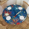 thumbnail image 1 of WYYP   Patriotic Tablecloth Roll 4th of July Firework Disposable Tablecloth Roll Americana Red White Blue Table Cover for Independence Day Party Decorations Supplies 42-46, 1 of 8