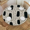 thumbnail image 1 of WYYP Pattern Dots Round Tablecloth 100% Polyester Fiber Table Cloth White, 1 of 8