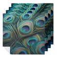 thumbnail image 1 of WYYP Peacock Feathers Cloth Napkin Reusable Gift Cloth Napkin 2 PCS, 1 of 7