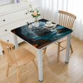 thumbnail image 1 of WYYP Pirate Ship Lantern Fireplace Square Tablecloth Waterproof 100% Polyester Fiber 52*52, 1 of 8