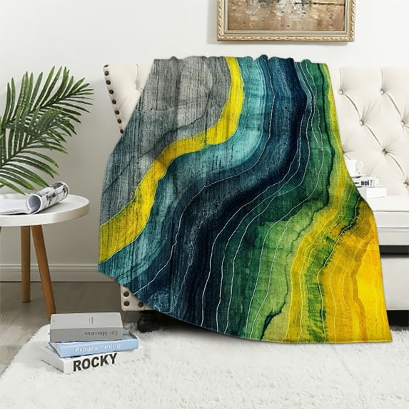 WYYP Plush Flannel Bed Blanket Throw Soft Printed Design for Sofa and Bed 60x80in