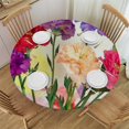 thumbnail image 1 of WYYP Purple Carnation Pictures Round Tablecloth Waterproof White, 1 of 8