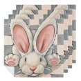 thumbnail image 1 of WYYP Rabbit Flower Checkered Background Cloth Napkin Reusable 2 PCS, 1 of 7