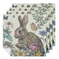 thumbnail image 1 of WYYP Rabbit Flowers Butterfly Cloth Napkins Polyester for Farmhouse Party Dining Table Decor Home Decor 6 PCS, 1 of 7