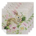 thumbnail image 1 of WYYP Rabbit Flowers Pink Rose Cloth Napkin for Farmhouse Party Dining Table Decor Reusable 6 PCS, 1 of 7
