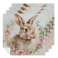 thumbnail image 1 of WYYP Rabbit Flowers Wreath Polyester Party Dinner Decoration Washable Napkins 6 PCS, 1 of 7