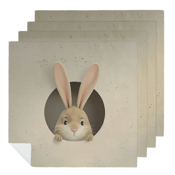 WYYP Rabbit Hole Polyester Dinner Napkin for Dining Table Kitchen Daily Party Housewarming Farmhouse Decor Gift 2 PCS