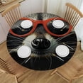 thumbnail image 1 of WYYP Raccoon Raccoon Round Tablecloth Waterproof Resistant Fabric 100% Polyester Fiber White, 1 of 8