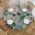 thumbnail image 1 of WYYP Roses Roses Round Tablecloth 100% Polyester Fiber Outdoor Picnic Camping and Indoor Kitchen Dining Party White, 1 of 8