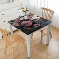thumbnail image 1 of WYYP Roses Square Tablecloth with Elastic Edge 100% Polyester Fiber 52*52, 1 of 8