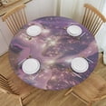 thumbnail image 1 of WYYP Round Tablecloth - The Sunny Beach and Joyful Scenery - Great for Home Kitchen/Parties/Holiday Dinner - 100% Polyester Fiber White, 1 of 8