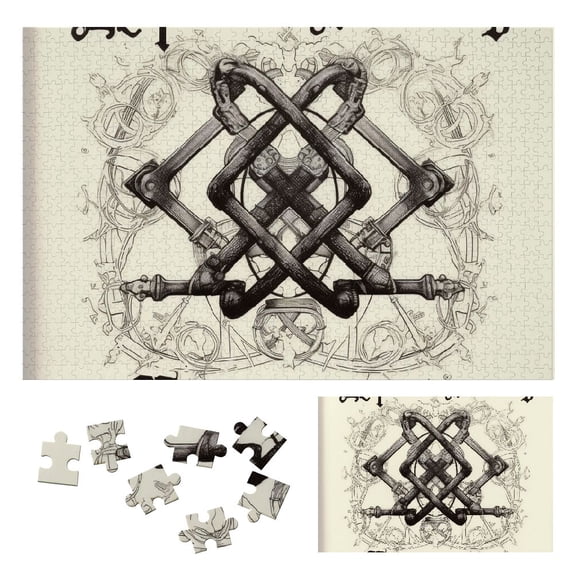 WYYP Sacred Geometry Wooden Puzzle Challenging Difficult Wood Puzzles for Adults 1000 PCS