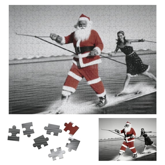 WYYP Santa Claus Wooden Jigsaw Puzzle Challenging Difficult Wood Puzzles for Adults 500 PCS