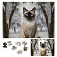 thumbnail image 1 of WYYP Siamese Cat Snow Tree Wooden Jigsaw Puzzle Challenging Difficult Wood Puzzles for Adults 300 PCS, 1 of 6