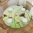 thumbnail image 1 of WYYP  Small Round Tablecloth, Butterfly Washable Polyester Table Cloth for, Dragonflies Bees Butterflies Flying Over Flowers Spring, Holiday Party Home Kitchen Dining Table Decoration White, 1 of 7