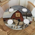 thumbnail image 1 of WYYP Snowman Snowman Round Tablecloth Great for Home Kitchen/Parties/Holiday Dinner 100% Polyester Fiber Christmas Waterproof Resistant Fabric White, 1 of 8