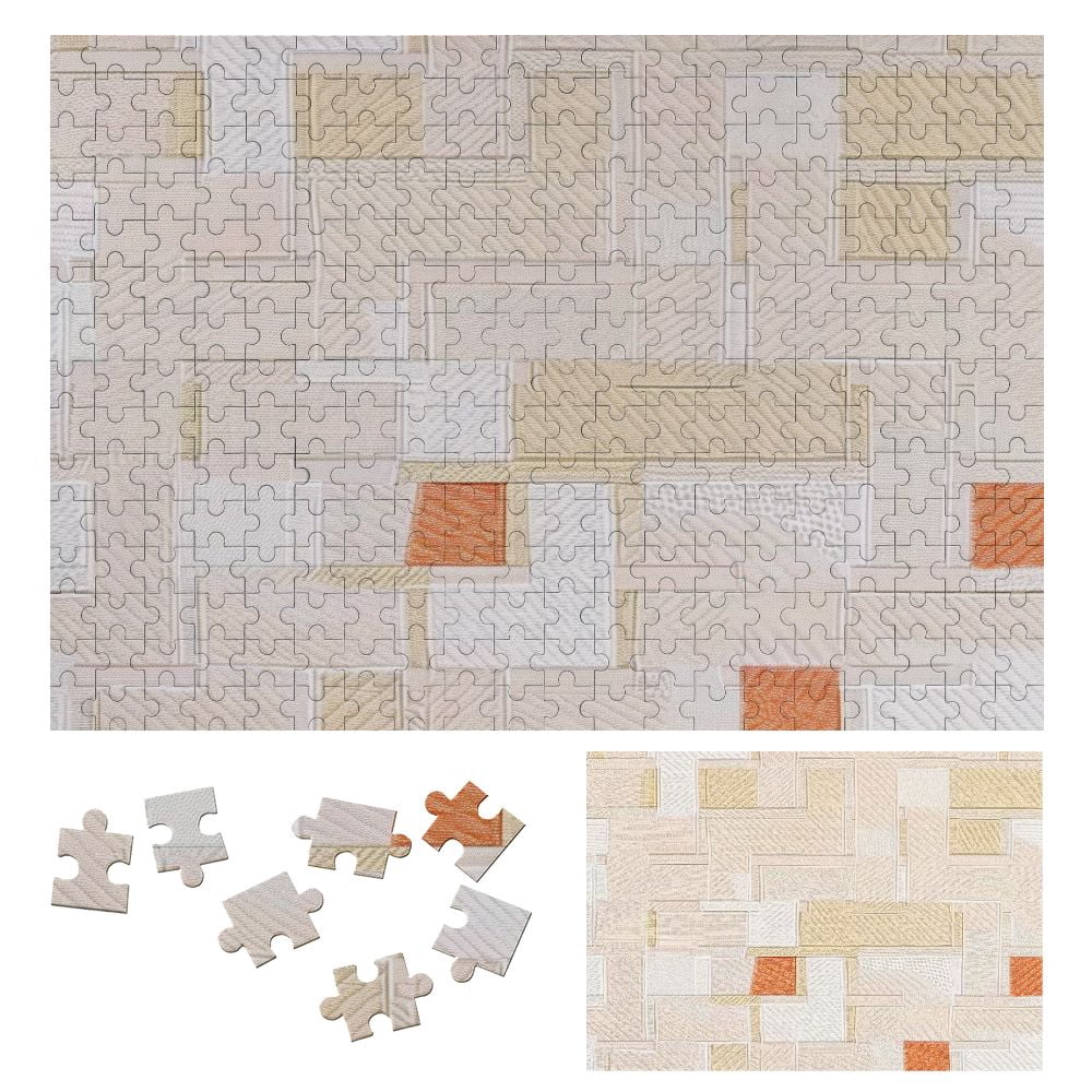 WYYP Squares Wallpaper Pattern Wooden Jigsaw Puzzle for Adults and Kids ...