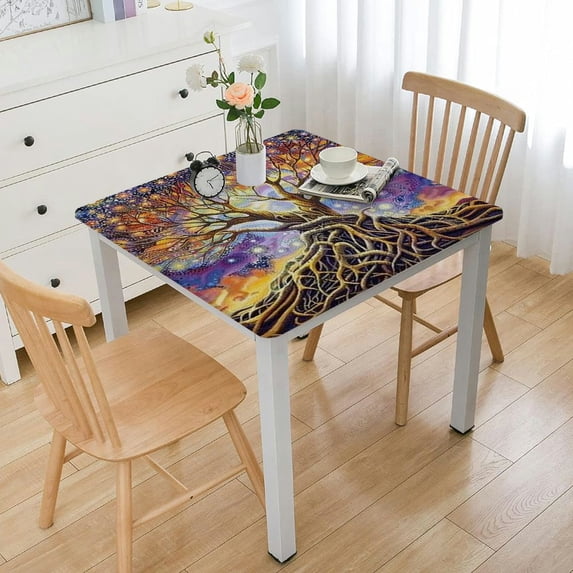 WYYP Star-filled Sky Square Tablecloth Waterproof Resistant Fabric 100% Polyester Fiber 46*46