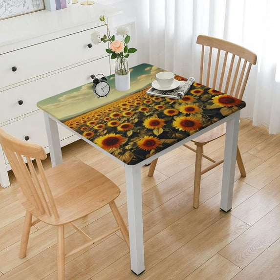 WYYP Sunflowers Square Table Cloth 100% Polyester Fiber 52*52