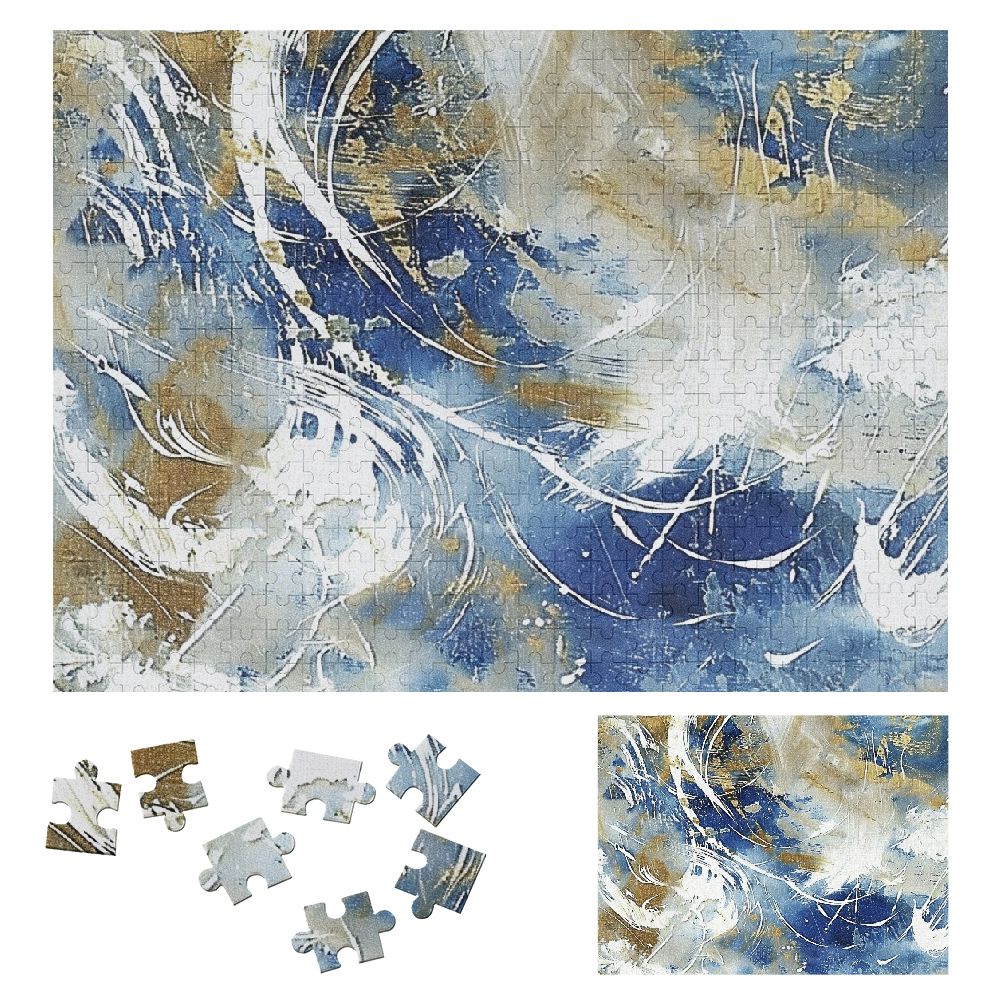 WYYP Swirl Pattern Abstract Art Wooden Jigsaw Puzzle for Adults and ...