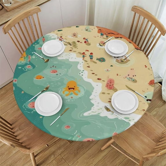 WYYP Tablecloth 100% Polyester Fiber Tablecloths for Festive Atmosphere White
