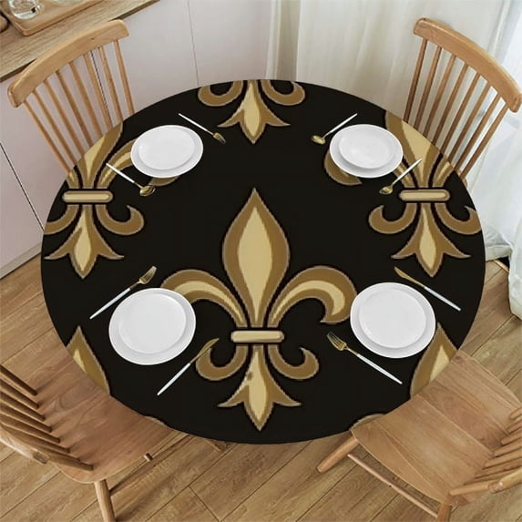 WYYP Tablecloth Round in Ruiti Table Cloth Waterproof Fabric Farmhouse Tablecloths Decorative for Home Party Birthday Wedding White