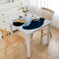 thumbnail image 1 of WYYP Tablecloths Artwork in Blue, White and Grey, Simple and Elegant Square Table Cover white, 1 of 7