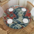 thumbnail image 1 of WYYP Teapot Cup Woman Round Tablecloth Washable for Home Kitchen Outdoor Decoration 100% Polyester Fiber Outdoor Picnic Camping and Indoor Kitchen Dining Party White, 1 of 8