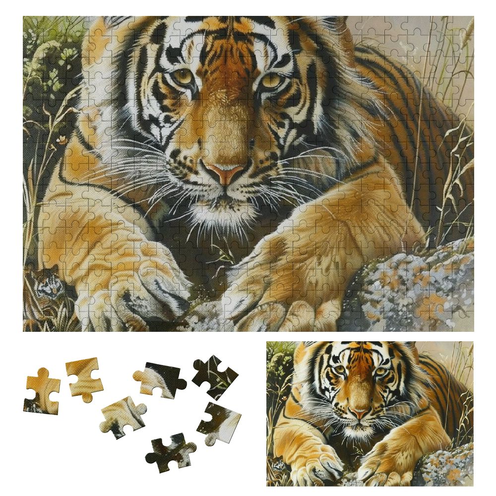 WYYP Tiger Rock Grass Wooden Jigsaw Puzzle for Adults and Kids 300 PCS ...