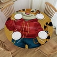 thumbnail image 1 of WYYP Tiger Tiger Round Tablecloth 100% Polyester Fiber Tablecloth White, 1 of 8