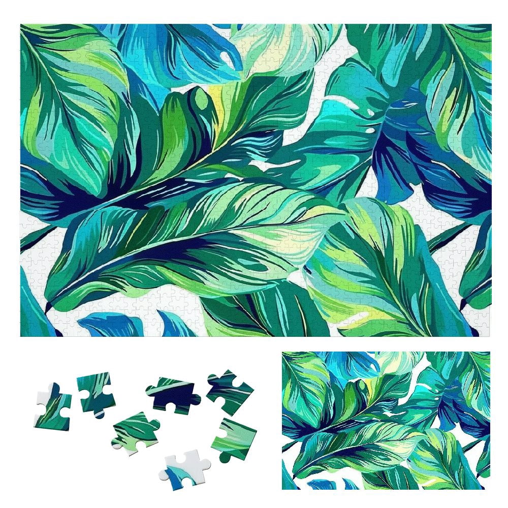 WYYP Tropical Leaves Wooden Jigsaw Puzzle Challenging Difficult Wood ...