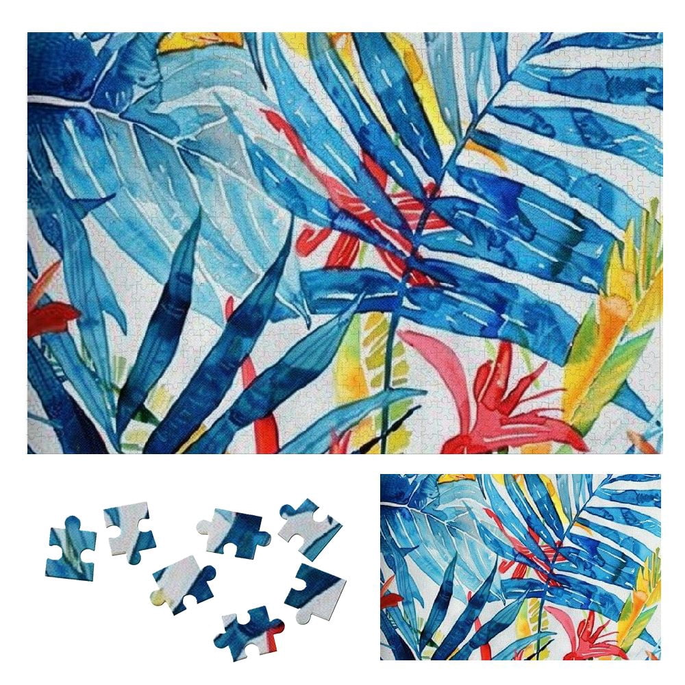 WYYP Tropical Plants Leaves Flowers Wood Puzzle for Adults 1000 PCS ...