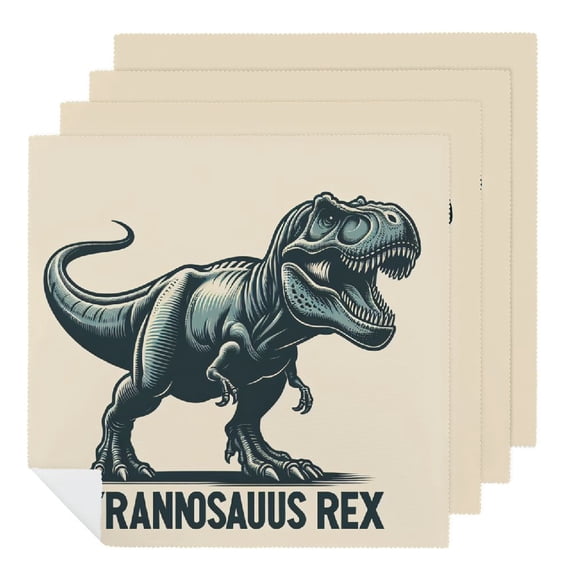 WYYP Tyrannosaurus Rex Cloth Napkin Reusable for Farmhouse Party Dining Table Decor 4 PCS