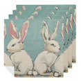 thumbnail image 1 of WYYP White Rabbits Polyester Dinner Napkin for Dining Table Kitchen Party Housewarming Decor, Reusable Cloth Napkin 4 PCS, 1 of 7